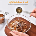 Measuring Spoons:  18/8 Stainless Steel Measuring Spoons Set of 9 Piece