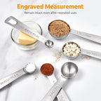 Measuring Spoons:  18/8 Stainless Steel Measuring Spoons Set of 9 Piece