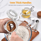 Measuring Spoons:  18/8 Stainless Steel Measuring Spoons Set of 9 Piece