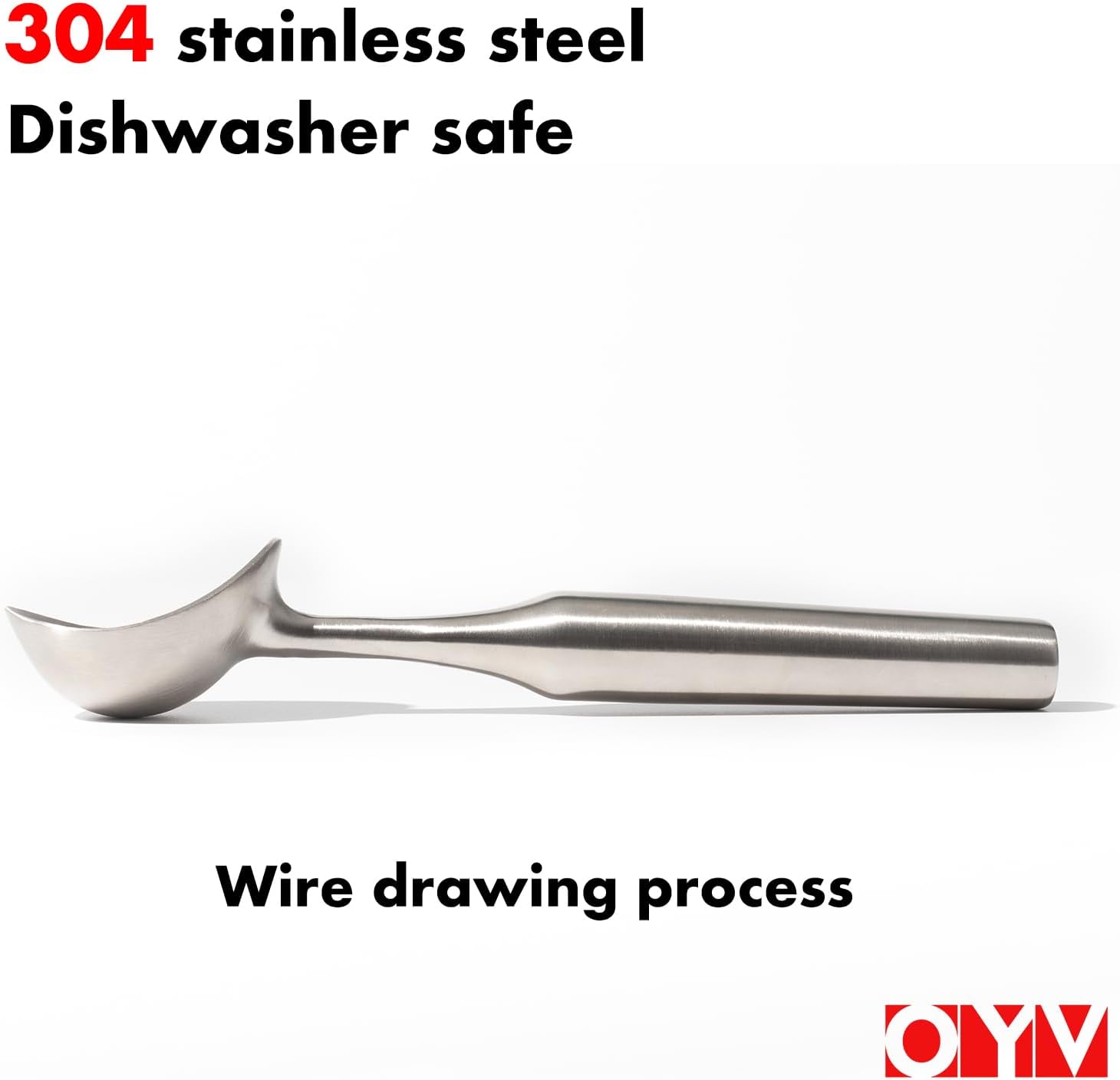 304 Stainless Steel Whisk Set & Stainless Steel Ice Cream Scoop, 3 Pack Whisks and Heavy Duty Scoop for Kitchen Cooking and Dessert Making