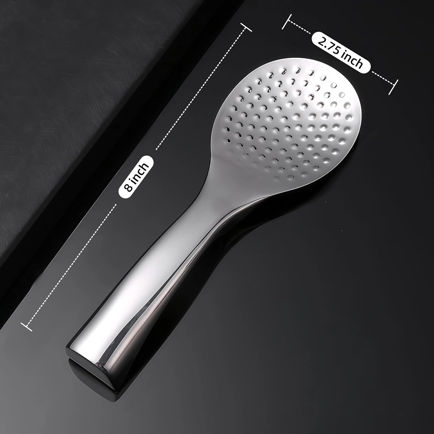 18/8 Stainless Steel Rice Paddle, Non-Stick Rice Spoon, Mirror Finish, Stand-Up Design, Serving Spoon for Kitchen- 7.9-inch Long