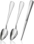Grapefruit Spoons Serrated Edge Knife Stainless Steel Utensil Tool Dessert Spoon for Citrus Lemon Kiwi Salads Melon Lime Pitaya Apple Fruit Puree (Silver)