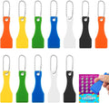 12 Pack Lottery Ticket Scratcher Tool, Durable Plastic Scraper for Lotto Scratch Offs, Lottery Scratcher Tool Portable Pocket Size Scratch off Tool with Keychain Hole, Multi-Purpose Cleaning Scrapers