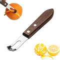 1PCS Citrus Zester and Orange Peeler Tools, Channel Knife, Walnut Wood and Stainless Steel Bar Peeler Tool, Channel Knife for Bartenders & Home Mixologists, Craft Cocktails (5.59 x 0.86'')