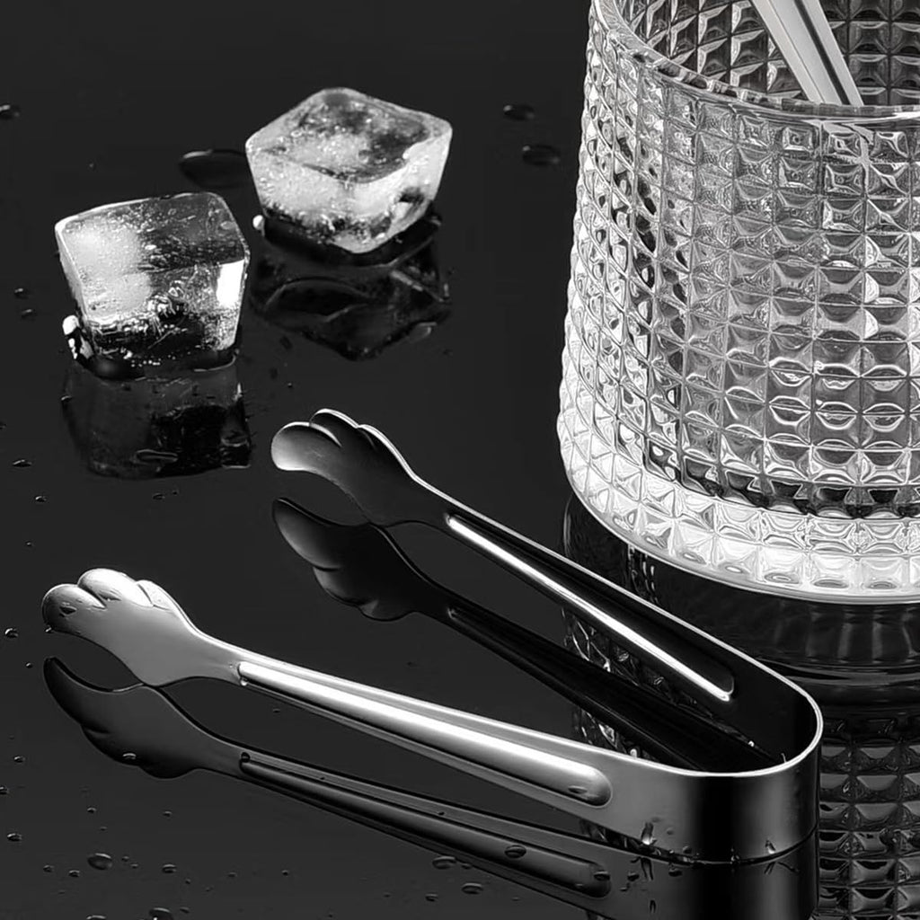 2 Pack Mini Tongs for Appetizer, 4.16 Inch Stainless Steel Ice Tongs Mini Sugar Tongs for Coffee Bar Tea Party Desserts Party Sugar and Ice Bucket(Gold)