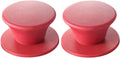 Universal Pot Pan Lids Replacement Knob, Silicone Heat Resistant Pan Cover Holding Handles BPA Free Dishwasher Safe Fits Skillets and Kitchen Cookware (Pack of Two-Red)