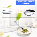 Mini Coffee Spoons, 12PCS 4.9 Inch Stainless Steel Demitasse Espresso Spoons
