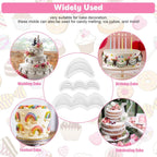 Fondant Swag Molds | Cake Border Draped Swag Silicone Mold | 3Pcs Set Wave-shaped Molds