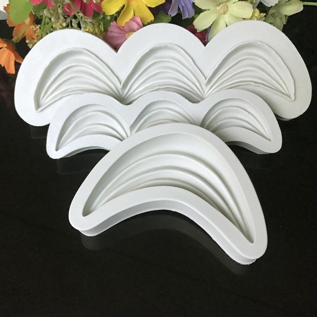 Fondant Swag Molds | Cake Border Draped Swag Silicone Mold | 3Pcs Set Wave-shaped Molds