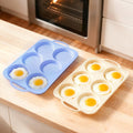 Silicone Egg Pan Oven: 2 Packs 4 Inch Silicone Pancake Pan 6 Cup with Handles - Nonstick Egg Griddle Mold for Baking Eggwich Breakfast Sandwiches Burgers - for Family Office-worker Homemade