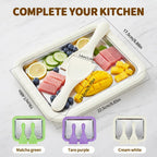 Rolled Ice Cream Maker Kit, 2026 New Stainless Steel Freeze Plate (White)