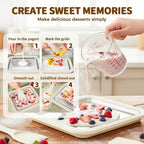 Rolled Ice Cream Maker Kit, 2026 New Stainless Steel Freeze Plate (White)