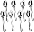 Sporks, 8-Pack Food-grade Stainless Steel Sporks, 7.4 Inches Long Handle Salad Forks For Dessert, Ice Cream, Salad, Soup, Noodle, Spaghetti, Dishwasher Safe