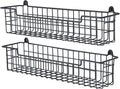 Spice Rack Organizer Wall Mount, Spice Organization Storage Shelf for Cabinet Door, 2 Packs Wall Spice Rack Saving Space for Kitchen, Black