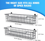 Spice Rack Organizer Wall Mount, Spice Organization Storage Shelf for Cabinet Door