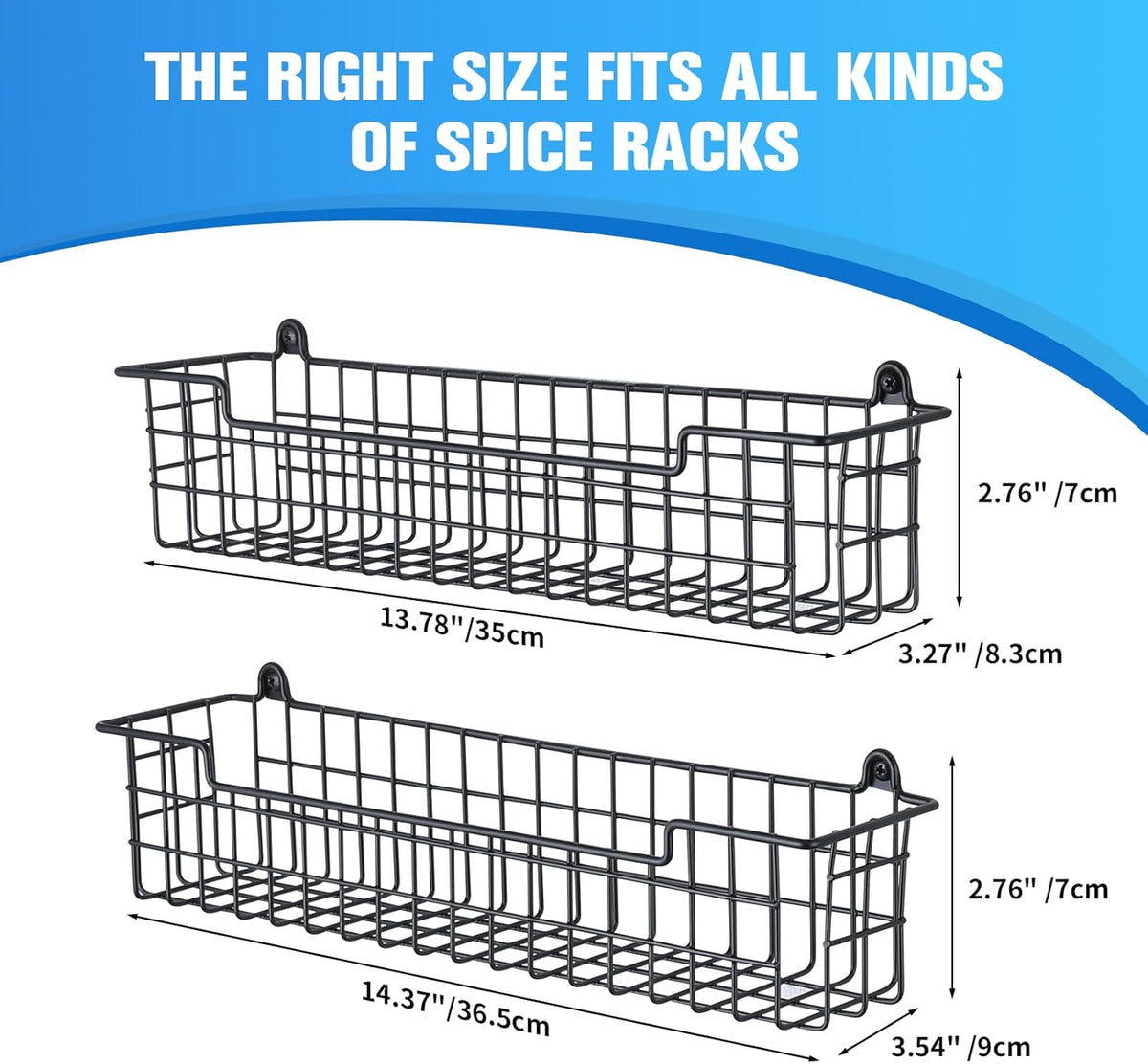 Spice Rack Organizer Wall Mount, Spice Organization Storage Shelf for Cabinet Door - Flavour Fushion Cooking Shop