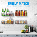 Spice Rack Organizer Wall Mount, Spice Organization Storage Shelf for Cabinet Door