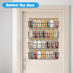 Spice Rack Organizer Wall Mount, Spice Organization Storage Shelf for Cabinet Door