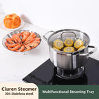 Steamer Basket for Cooking 304 Stainless Steel Entirely Thickened, (5.5'' To 9.5'')