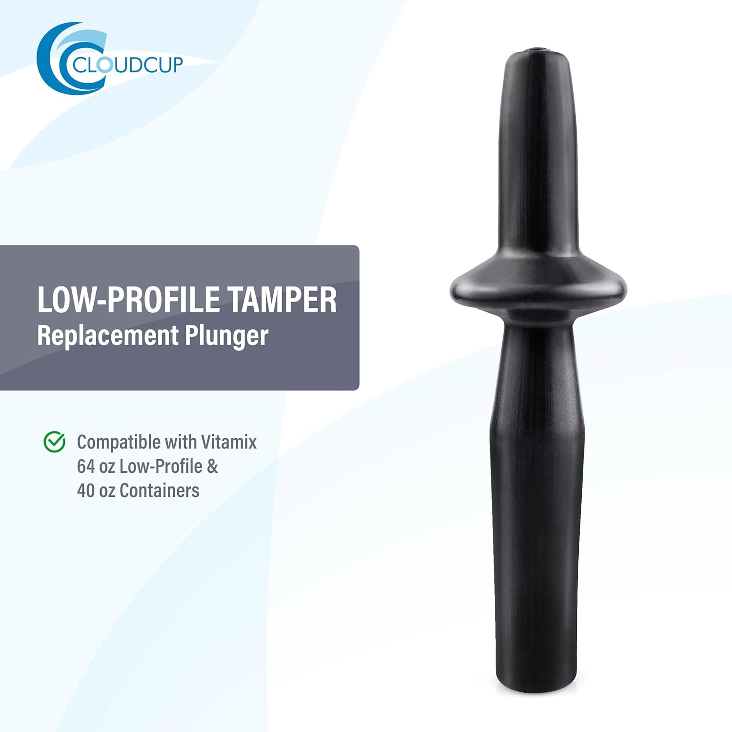 Plunger Replacement Blender Parts for Vitamix Tamper Low Profile Professional Series Pro 750 5300 7500 Blender Parts Accessories, Low Profile Container 64 Oz, 40 Oz