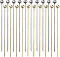 20 PCS Stainless Steel Cocktail Toothpicks, Picks for Drinks, Reusable Skewers Metal Tooth Appetizers (4.3 Inch)