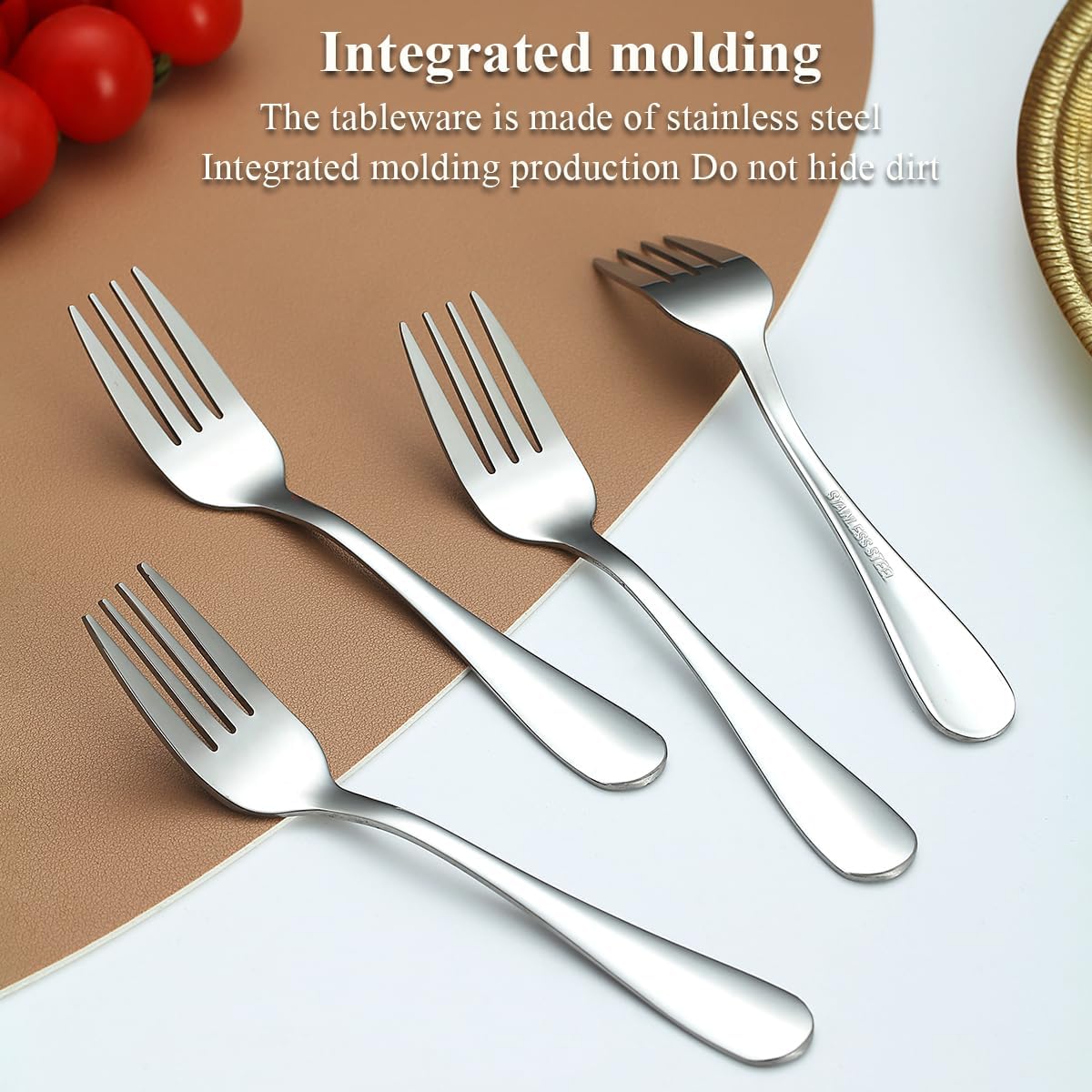 Dessert Forks Set of 12 Pack, Stainless Steel Pastry Fork, Family Appetizer Fork for Fruit, Cake, Cheese, Party Trips, Cafes, Restaurants, Easy to Clean, Dishwasher Safe