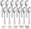 Dinner Spoons 12 Pieces 18.5cm, Stainless Steel Soup Spoons, Table Spoon, Sturdy and Durable for Home and Restauroom Daily Use, Easy to Clean, Dishwasher Safe