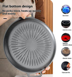 Grill Pan, 12.6" Maifan Non-Stick BBQ Indoor & Outdoor Grill Pan for Searing, Grilling(12.6 Inch)