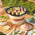 Grill Pan, 12.6" Maifan Non-Stick BBQ Indoor & Outdoor Grill Pan for Searing, Grilling(12.6 Inch)