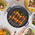 Grill Pan, 12.6" Maifan Non-Stick BBQ Indoor & Outdoor Grill Pan for Searing, Grilling(12.6 Inch)