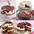 11 Inch Cake Rotating Turntable with 2 Icing Spatula and 3 Icing Smoother, Cake Rotating (6 PCS)