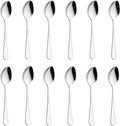 Store 12pcs Dinner Spoons Silverware Set, 17 cm Stainless Steel Soup Spoons, Mirror Polished Round Edge Tablespoons, Dishwasher Safe for Home, Restaurant