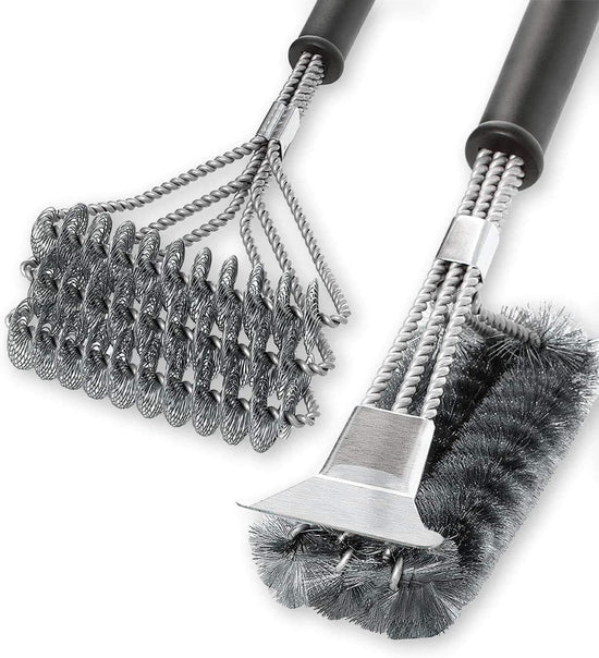 2 Pack BBQ Grill Brush, 18 inch BBQ Accessories, BBQ Cleaning Brush Safe - Flavour Fushion Cooking Shop