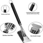 2 Pack BBQ Grill Brush, 18 inch BBQ Accessories, BBQ Cleaning Brush Safe