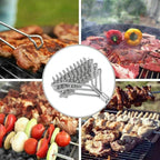 2 Pack BBQ Grill Brush, 18 inch BBQ Accessories, BBQ Cleaning Brush Safe