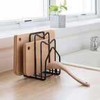 SUNIFCON Cutting Board Rack Organizer Chopping Board Stand Holder