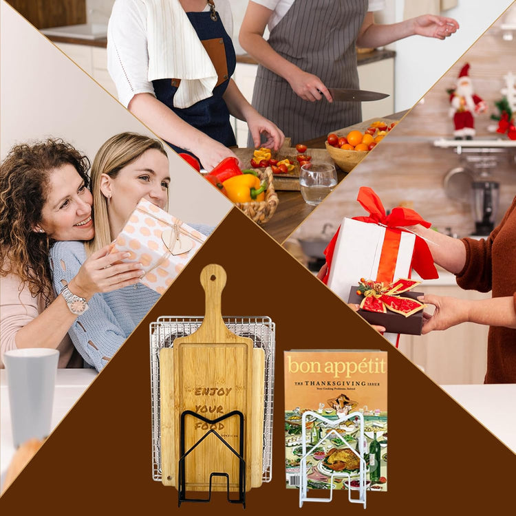 SUNIFCON Cutting Board Rack Organizer Chopping Board Stand Holder - Flavour Fushion Cooking Shop
