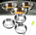 Steel Egg Poacher, Poached Egg Cooker, 3-Cup Poached Egg Cooker, Nonstick Egg Poacher Cups, Egg Poaching Pan with Rack and Handle for Microwave Oven Stovetop