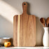 Acacia Wood Cutting Board with Handle, Wooden Cutting Boards, Chopping Board(1, 13.8&