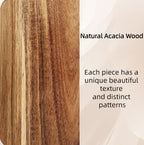 Acacia Wood Cutting Board with Handle, Wooden Cutting Boards, Chopping Board(1, 13.8''L x 7''W)