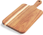 Acacia Wood Cutting Board with Handle, Wooden Cutting Boards, Chopping Board(1, 13.8''L x 7''W)