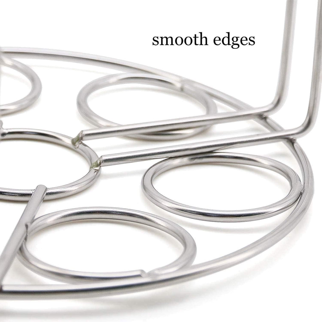 Stainless Steel Stackable Egg Steamer Rack for Instant Pot 5/6/8 Qt, 304 Food-Grade Cooking & Cooling Trivet, 2-Pack Kitchen Accessories