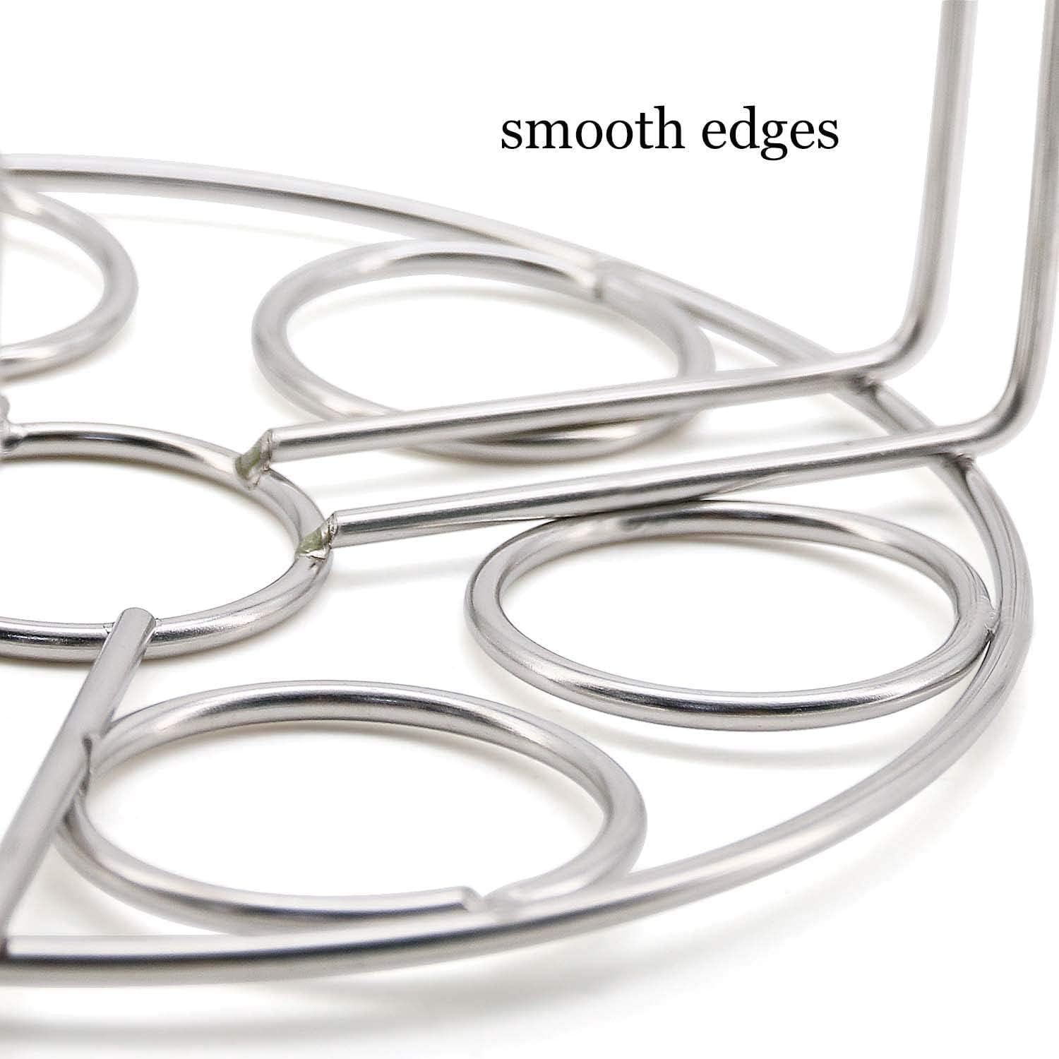 Stainless Steel Stackable Egg Steamer Rack for Instant Pot 5/6/8 Qt, 304 Food-Grade Cooking & Cooling Trivet, 2-Pack Kitchen Accessories