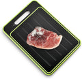 2 in 1 Defrosting Tray, Defrost Cutting Board with Knife Sharpener, Thawing Tray for Frozen Meat, Double Sided Sharpener