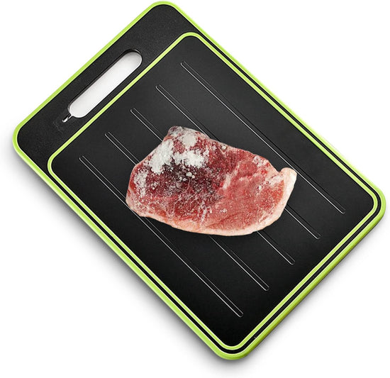 2 in 1 Defrosting Tray, Defrost Cutting Board Double Sided Sharpener - Flavour Fushion Cooking Shop
