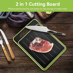 2 in 1 Defrosting Tray, Defrost Cutting Board Double Sided Sharpener
