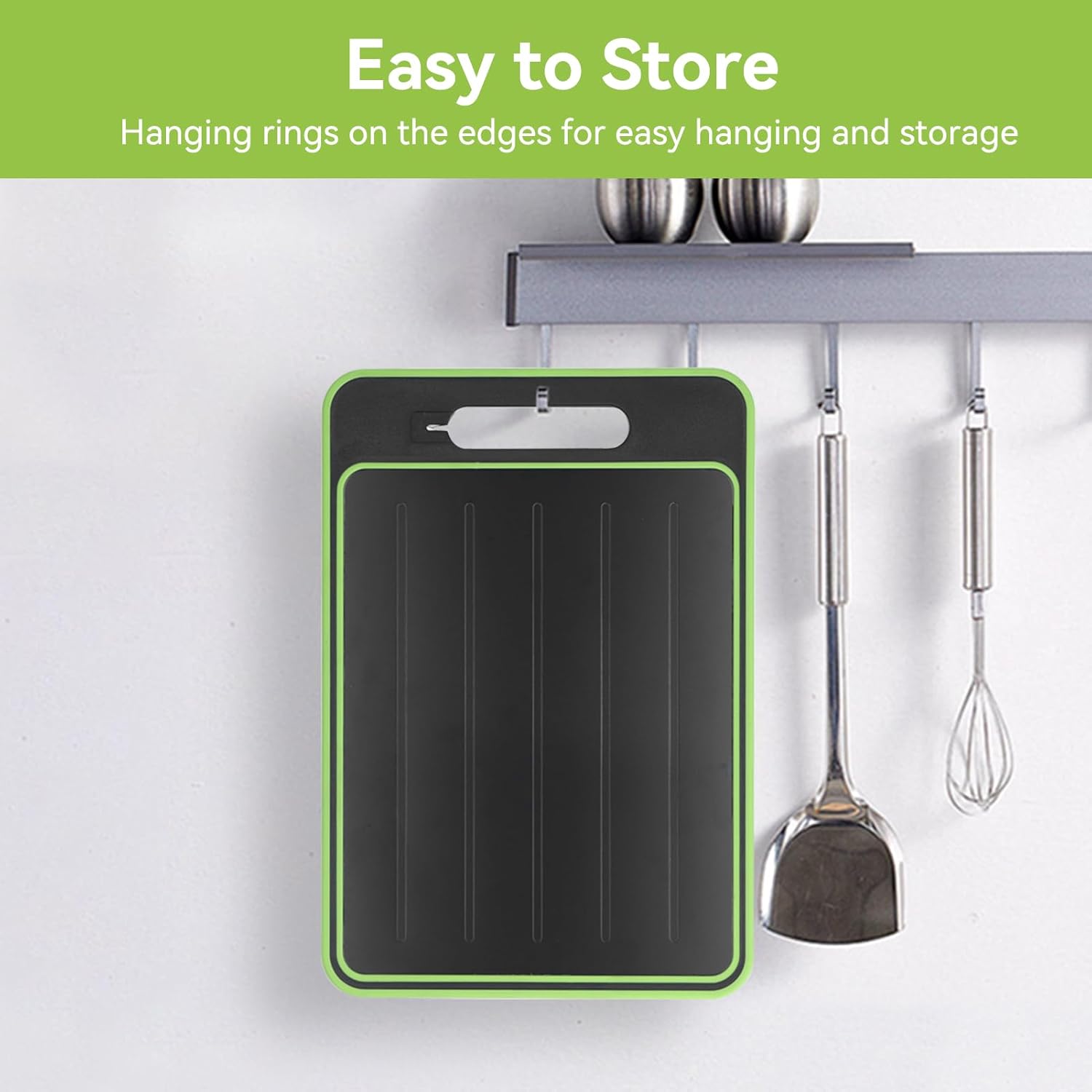 2 in 1 Defrosting Tray, Defrost Cutting Board with Knife Sharpener, Thawing Tray for Frozen Meat, Double Sided Sharpener