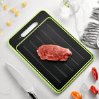 2 in 1 Defrosting Tray, Defrost Cutting Board Double Sided Sharpener