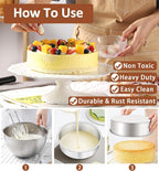 2-Pack 6-Inch Cake Pans Non-Stick Deep Aluminium Round Cake Pans