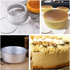 2-Pack 6-Inch Cake Pans Non-Stick Deep Aluminium Round Cake Pans